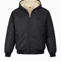 سوییشرت مردانه مشکی داخل تمام خز مدل adidas-مشکی